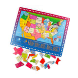 Wondertoys 46 Pieces Wooden USA Map Puzzle for Kids US Map Puzzle Educational Geography Puzzles United States Map Puzzle for Boy Girl Wondertoys