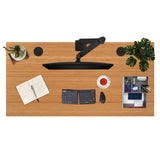 Uplift Desk Bamboo (72 x 30 inch) Standing Desk 2-Leg V2 Adjustable Stand Up C-Frame (White), Advanced Keypad, Wire Grommets, Wire Tray, Rocker Board UPLIFTDESK