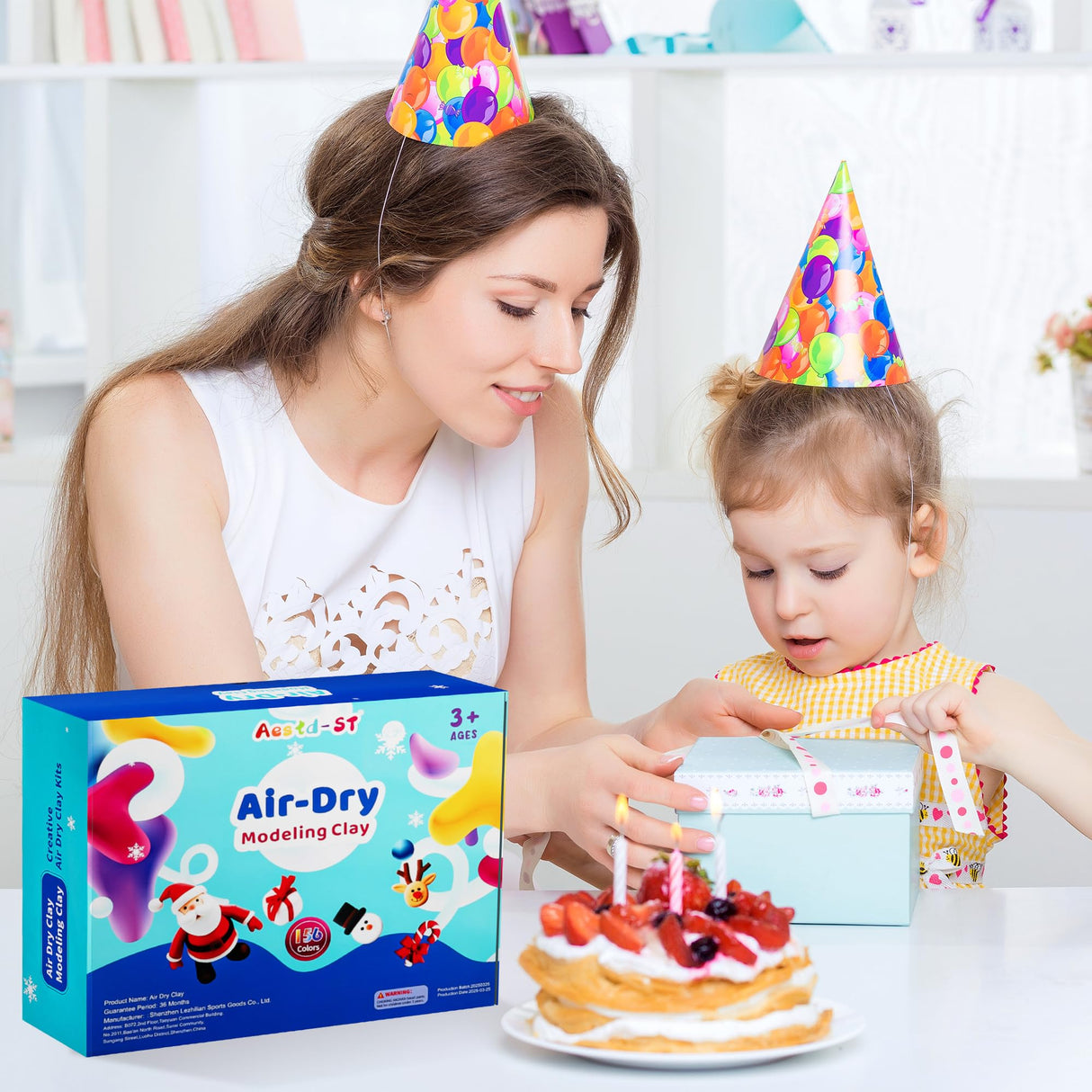 Air Dry Clay 156 Colors, Modeling Clay for Kids, Model Magic Clay, DIY Molding Clay Kit with Sculpting Tools, Soft and Non-Sticky, Arts and Crafts Gift for Boys Girls Kids Aestd-ST