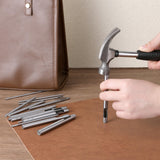 17 PCS Leather Hole Punch, 0.5-7mm Hollow Punch Set Metal Round Leather Punches, Belt Hole Puncher for Belts, Watch Band, Paper, Plastic Aeaocvo