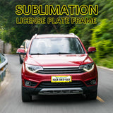 6 PCS Sublimation License Plate Frame Blanks, DIY White Metal Aluminum car Tag, Custom Picture Design for car tag Frame (12.2x6.3x0.04in) OKBA