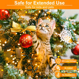 2 Pack Christmas Lights Outdoor, Total 200FT 600LED Christmas Tree Lights with 8 Modes Waterproof, Green Wire String Lights for Outside Patio Yard Tree Wedding Holiday Decorations, Warm White Nielfoi