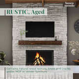 BoscoMondo Fireplace Mantel, Handcrafted Rustic from Solid Pine, Wall-Mounted Floating Farmhouse Shelf - 8"x6", 72" Brown BoscoMondo