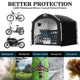 Happy Travel Bike Storage Shed Tent,Outdoor Portable Bicycle Storage Sheds with 210D Oxford Fabric PU4000 Waterproof for 2/3/4/6/8 Bikes,Bike Covers Shelter for Motorcycle,Garden Tools,Toys,Lawn Mower HAPPY TRAVEL