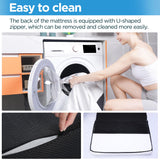 Roxzo Folding Mattress, 3 inch Twin Tri-Folding Memory Form Mattress,Portable Trifold Mattress Topper with Washable Cover, Non-Slip Bottom Camping Mattress Guest Bed, 75"x38"x3" Roxzo