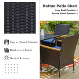 Sophia & William 9 Pieces Expandable Outdoor Dining Set for 8 People, Extendable Patio Dining Set with Metal Patio Table and 8 Rattan Chairs, Large Outdoor Dining Furniture Set for Porch Garden Sophia & William