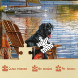 Autumn Lake Puzzles for Adults 1000 Pieces, Fall Funny Dogs Jigsaw Puzzles, Cute Animals Golden Retriever Labrador Bird Flower Holiday Puzzle IdeaBazar