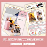 Flever Dollhouse Miniature DIY House Kit Creative Room with Furniture for Romantic Artwork Gift (Taste of Life) Flever