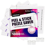 6 Pack Jigsaw Puzzle Saver Sheets | Puzzle Keeper Preserves 1,000 Piece Puzzles up to 24" x 30" Inches | Puzzle Glue and Frame | Puzzle Accessories - Also Come with 4 Adhesive Wall Hangers TIDYBOSS