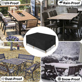 OutdoorLines Outdoor Waterproof Patio Table Furniture Set Covers - Rectangle Couch Sectional Cover Outside Weatherproof Patio Furniture Covering for Deck, Lawn and Backyard 74"L x 47"W x 28"H, Black OutdoorLines