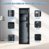 AOBABO 8-Rifle Gun Safe with Quick Access Keypad Lock, Security Cabinet Long Safes Gun Cabinet for Shotguns with Pistol Pocket Aobabo