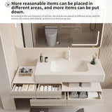 ZGNBSD Bathroom Vanity with Sink - Modern Bathroom Sink Cabinet Set, Equipped with LED Smart Defogger Mirror, Stylish Floating Vanity Bathroom, Gift for Wife and Daughter (60") ZGNBSD