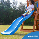 Dolphin Playground Wooden Swing Sets for Backyard, Playground Sets for Backyards with Slide, Sandbox, Climbing Wall, and 2 Belt Swings, Outdoor Playset, Backyard Playground Set, Ages 2-6 DOLPHIN PLAYGROUND T