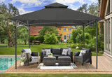 MASTERCANOPY Outdoor Garden Gazebo for Patios with Stable Steel Frame(11x11, Dark Gray) MASTERCANOPY