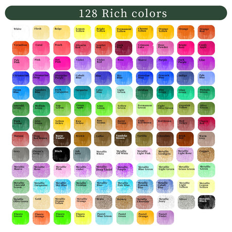 Artecho Watercolor Paint Set 128 Colors, Water Colors Paint Adult Set with Watercolor Papers and Brushes, Perfect Watercolor Kit for Beginners & Professionals Artecho