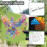 SKRYUIE Hanging Diamond Art Kits for Adults Bird, DIY Window Pendant Diamond Painting Kit Sun Catcher, Special Shaped Crystal Acrylic Double Sided, Porch Outdoor Garden Ornaments 7.486 x 7.29 Inch SKRYUIE