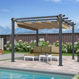 SCOCANOPY Beige Ripstop Replacement Cover Fit for Home Depot Hampton Bay Pergola # GFM00467F,GFM00469A SCOCANOPY