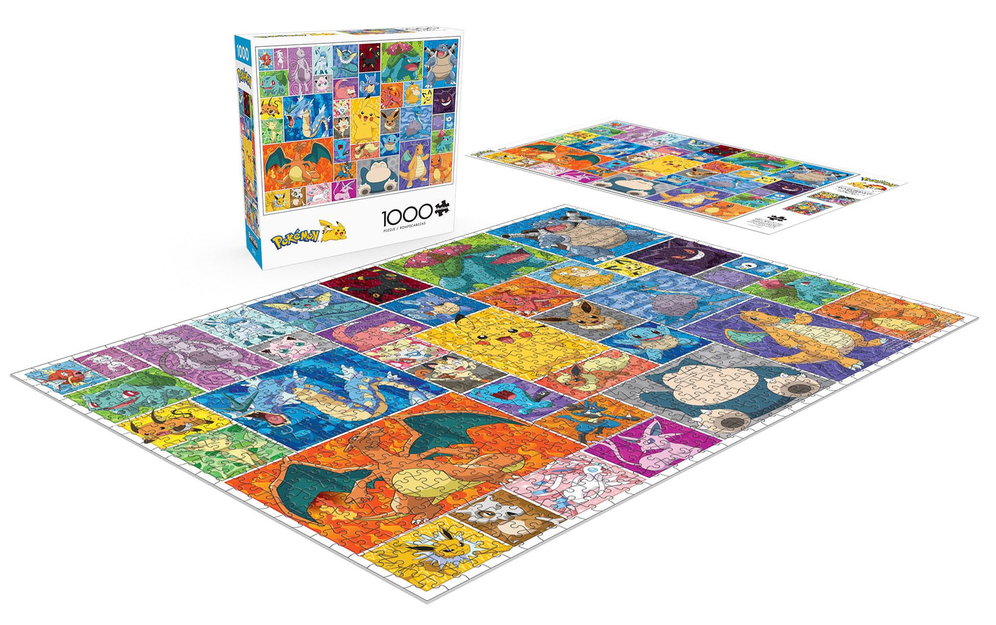 Buffalo Games - Pokemon - Frames - 1000 Piece Jigsaw Puzzle for Adults Challenging Puzzle Perfect for Game Nights - 1000 Piece Finished Size is 26.75 x 19.75, Large