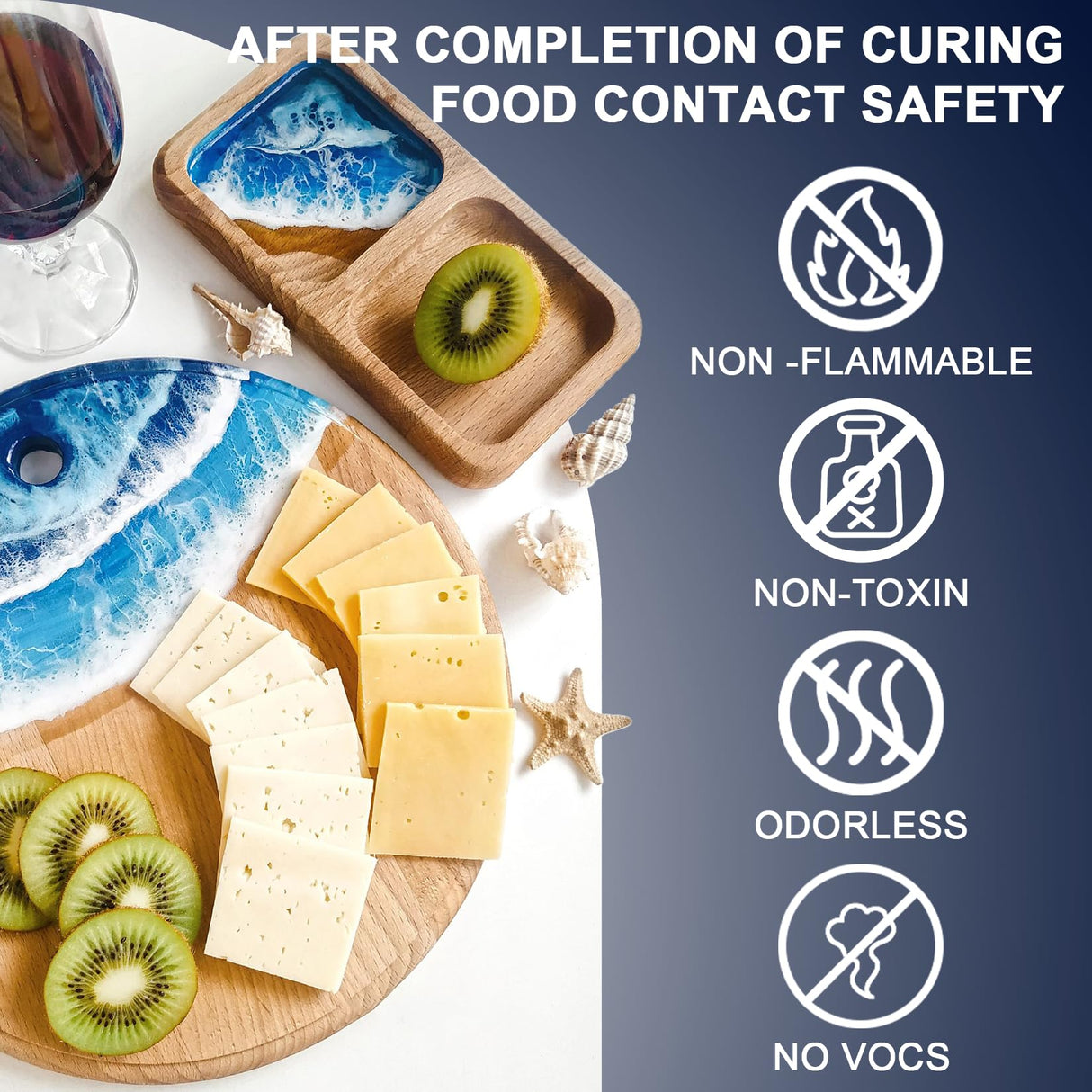 Epoxy Resin 1 Gallon - Crystal Clear Epoxy Resin Kit, 2 Part Casting Resin for Art, No Yellowing, No Bubble, Self Leveling, High Gloss, Suitable for DIY Jewelry, Resin Craft, Desktop Coating, Casting Muloen