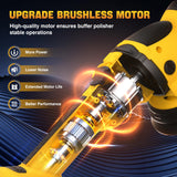 VERVEWAVE Cordless Buffer Polisher Kit for Dewalt 20V Battery (No Battery), 6-Inch Orbital Car Polisher Variable Speed 1800—5500 RPM, 17PCS Polishing Accessories, for Car Polishing/Waxing (Tool Only) VERVEWAVE