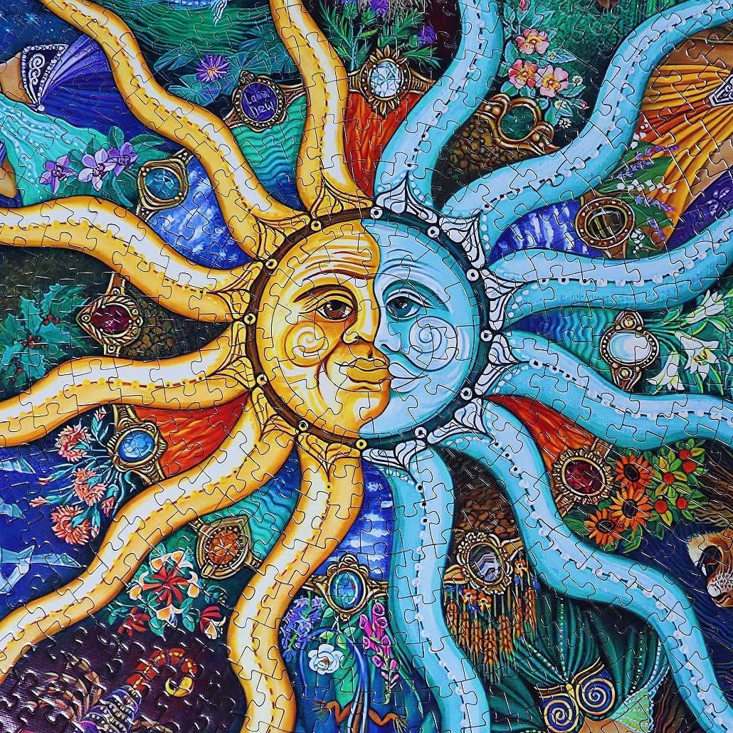 Moruska Puzzles for Adults 1000 Pieces, Round Jigsaw Puzzles 1000 Pieces for Adults Challenge and Cool - Zodiac Horoscope Astrology Puzzle Moruska