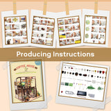 Flever Dollhouse Miniature DIY House Kit Creative Room with Furniture for Romantic Valentine's Gift(Time of Coffee) Flever