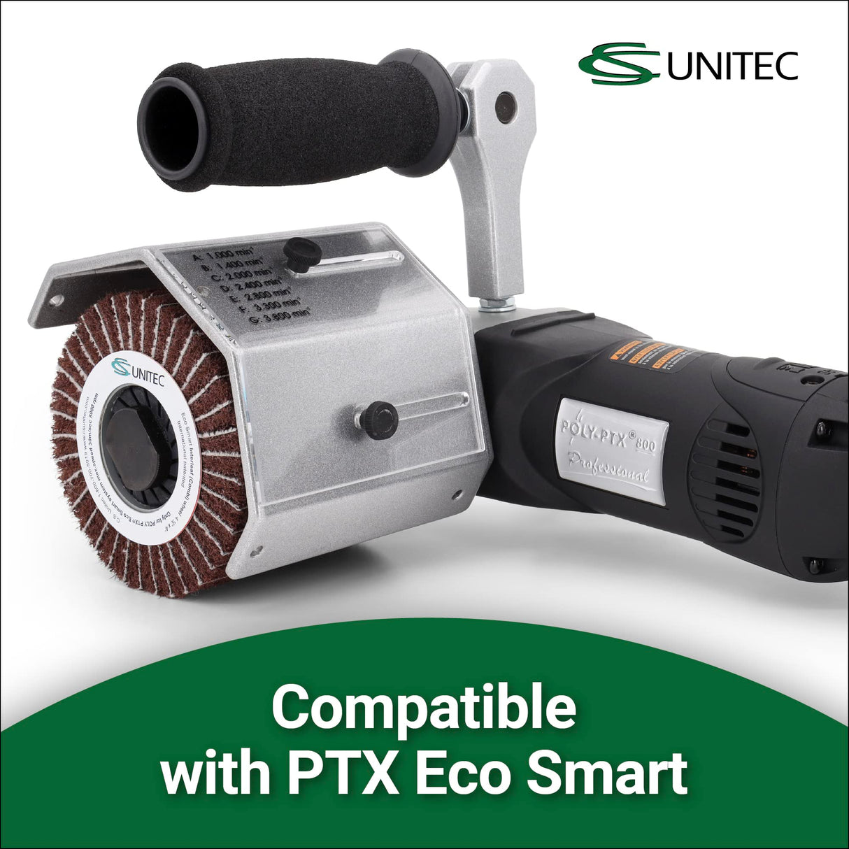 C.S. Unitec | PTX Interleaf Combi Wheel | 80 Grit Metal & Wood Buffer Polisher Machine Attachment for Grinder Tool | 4" Diameter x 4-1/8" Wide (47312) CS Unitec