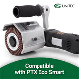 C.S. Unitec | PTX Interleaf Combi Wheel | 80 Grit Metal & Wood Buffer Polisher Machine Attachment for Grinder Tool | 4" Diameter x 4-1/8" Wide (47312) CS Unitec