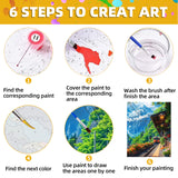 Yunruily Train Track Paint by Numbers Kit for Adults-Mountain Paint by Numbers Kits for Adults, Train Track Adult Paint by Number Kits on Canvas Perfect for Gifts Home Wall Decor(16x20inch) Yunruily