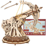 ROKR DIY Wooden Catapult Kit-3D Wooden Puzzle for Adults-Wood Ballista Model Building Kit-STEM Gift for Boys and Girls ROKR