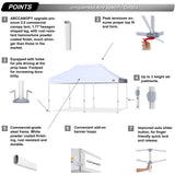 ABCCANOPY Commercial Pop Up Canopy Tent 10x20 Premium-Series, White ABCCANOPY