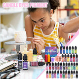Candle Dye - Liquid Oil-Based Candle Dye | Candle Making Dye Colors | Liquid Concentrated Pigment | diyY Candle Making Pigment with 18 Or 24 Colors for Lip Gloss, Epoxy Resin WoodArtSupply