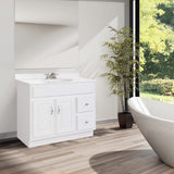 Design House Concord 36 Inch Bathroom Vanity, Ready to Assemble, Solid Wood, White, 587022 Design House