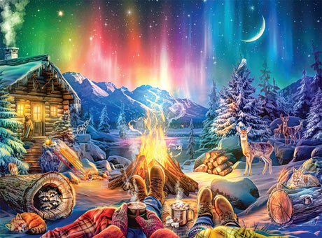 Buffalo Games - LARS - Winter's Night Bonfire - 1000 Piece Jigsaw Puzzle for Adults -Challenging Puzzle Perfect for Game Nights - Finished Size is 26.75 x 19.75 Buffalo Games