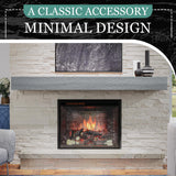 THLYNSAM Fireplace Mantel 48 inches Floating Shelf with Rustic Finish Wood Wall Shelf with Invisible Heavy Duty Bracket for Living Room Décor, 48L x 6H x 8D, Grey THLYNSAM