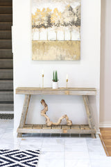 Reclaimed Wood Luxe Aztec A-Frame Console Table (Natural) Doug and Cristy Designs