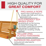 Amish Casual Heavy Duty 800 Lb Roll Back Treated Porch Swing with Hanging Ropes and Cupholders (4 Foot, Cedar Stain) Amish Casual