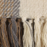 DII Farmhouse Woven Throw, 50x60 with 3" Fringe, Stone DII