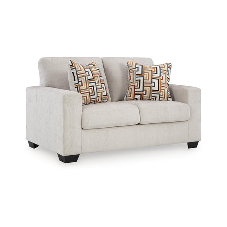 Signature Design by Ashley Aviemore Coastal Loveseat with 2 Accent Pillows, Beige Signature Design by Ashley