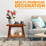 ENKEZI Shower Stool Bench Chair Waterproof with Storage Shelf for Shaving Legs, Spa, Bath Seat, Inside Shower Bench for Adults Seniors Elderly, Outdoor Side Table, Patio, Pool, End Table (16 Inches) ENKEZI