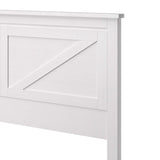 Farmhouse Style Gloss White Wood Panel Headboard - Queen Size by Glenwillow Home Glenwillow Home