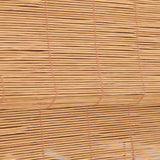 CHEFRU Cordless Bamboo Window Roman Shades, Almond, Indoor/Outdoor Privacy Cordless Wood Window Shades Blinds CHEFRU