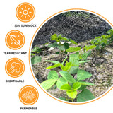 BELLEBILL 50% Shade Cloth, 6.5x16.5FT Sun Shade Cover Net Mesh Tarp with Grommets for Greenhouse, Plant, Garden, Patio, Pergola, Sun Shade Canopy Black BELLEBILL