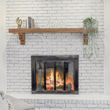 Mkono Fake Hanging Plants in Farmhouse Galvanized Pots Rustic Faux Potted Eucalyptus Greenery Indoor Artificial Plants for Book Shelf Mantel Living Room Bathroom Bedroom Home Office Decor Mkono