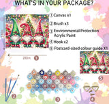 igoodom Paint by Numbers Kit for Adults – Christmas Gnome Adult Paint-by-Number on Canvas, DIY Acrylic Painting Set for Home Decor, 20x16in igoodom