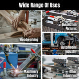 POWERTEC 4PK Toggle Clamp, 500 lbs Holding Capacity, 225D Quick Release Horizontal Clamps w/ Antislip Rubber Pressure Tip for Woodworking Jigs and Fixtures, Welding, Drill Press, Crosscut Sled (20326) POWERTEC
