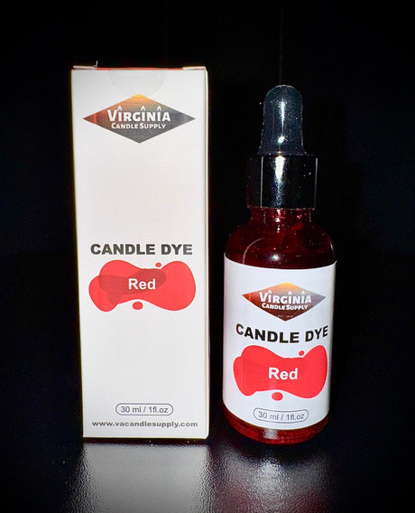 Red Liquid Candle Dye Concentrated (1 oz Bottle with Dropper) Soy Candle, Paraffin Wax, Gel Wax, Natural Wax Blends, for Candles, Wax Melts, Snap Bars Virginia Candle Supply
