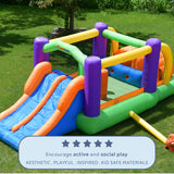 Bounceland Pro Racer Obstacle Bounce House with Dual Slides [Blower NOT Included], Bounce, Climb, Slide All in One, 19 ft x 9 ft x 7 ft H, Great for Big Party, Fun Racing Game for Teams Bounceland