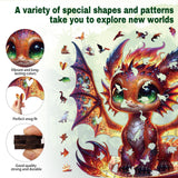 Wooden Puzzles for Adults, Dragon Wood Puzzles 200 Pieces, Irregular Animal Shaped Unique Wooden Jigsaw Puzzles, Creative Ghristmas Gift for Teenagers and Adults WHJSG