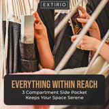 Indoor Hammock Chair Swing - Hanging Hammock Swing Chair - Indoor/Outdoor - Hanging Chairs for Bedroom, Patio, Porch, Swinging Chair Hammock for Adults - Built-In Footrest - Spacious Full Body Support EXTIRIO